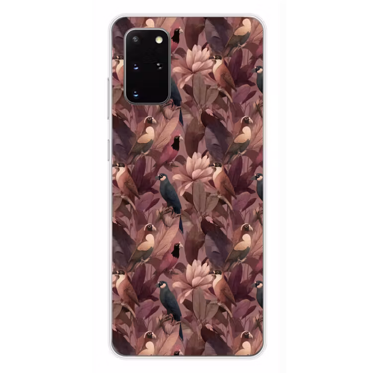 Telefoonhoesje - Vogels - Bladeren - Roze — 4