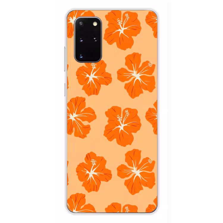 Telefoonhoesje - Tropisch - Hibiscus - Oranje — 4