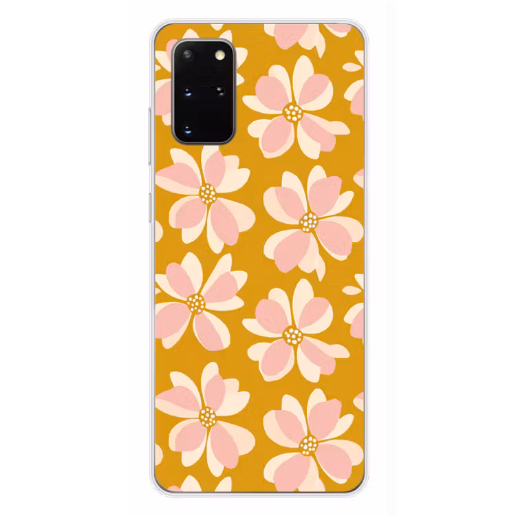 Telefoonhoesje - Vintage - Bloemen - Okergeel — 4