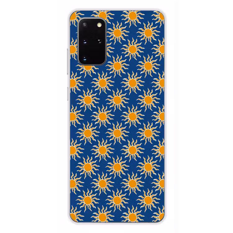 Telefoonhoesje - Zon - Patroon - Blauw — 4