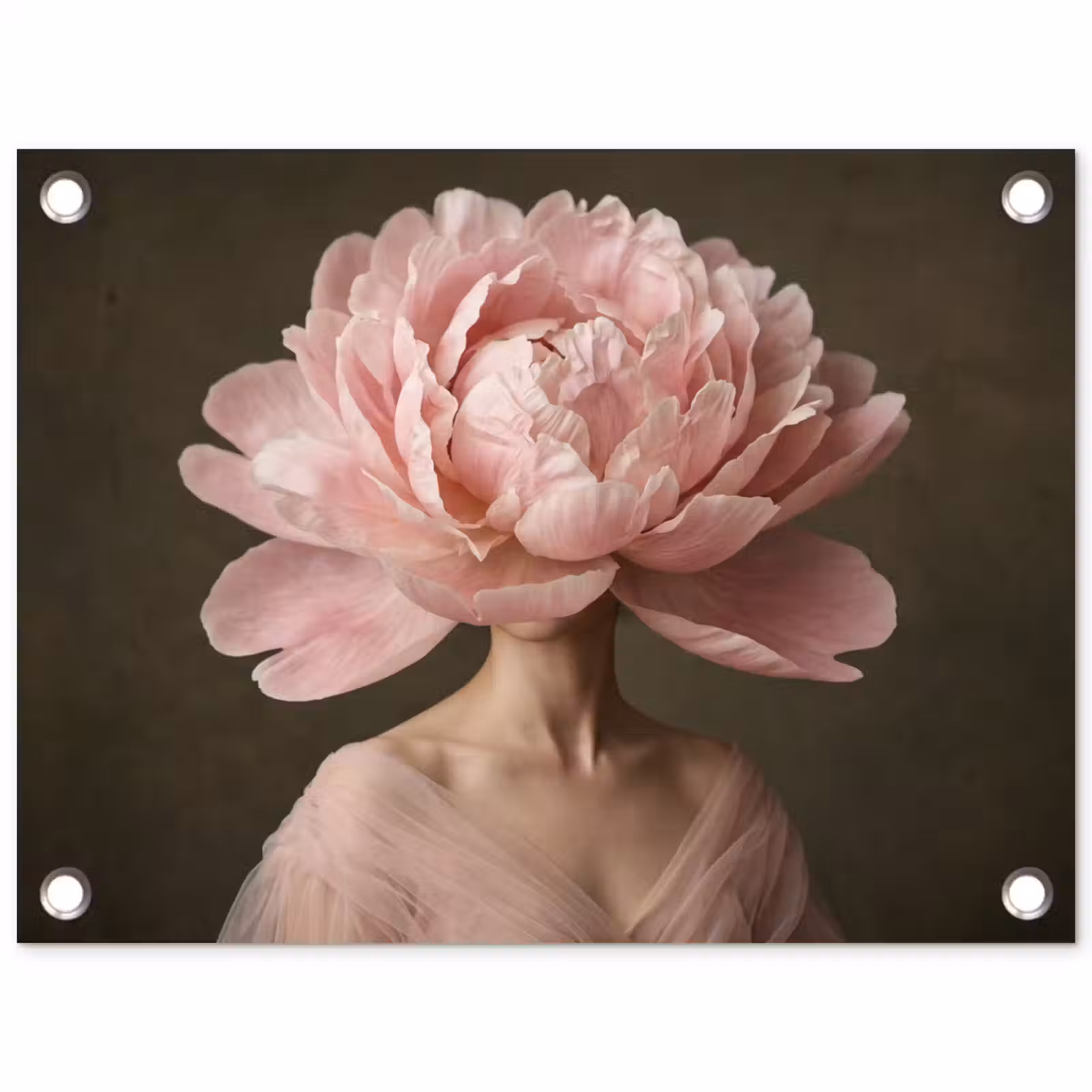 Tuinposter - Gezicht - Roos - Roze — 1