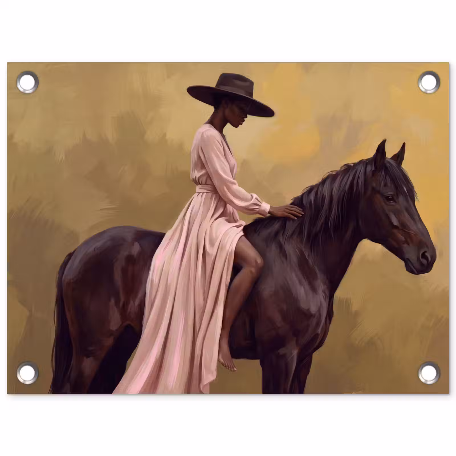 Tuinposter - Paard - Klassiek - Oker — 1