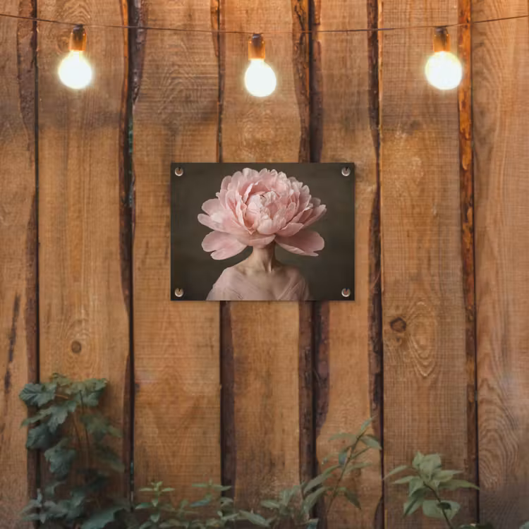 Tuinposter - Gezicht - Roos - Roze — 2