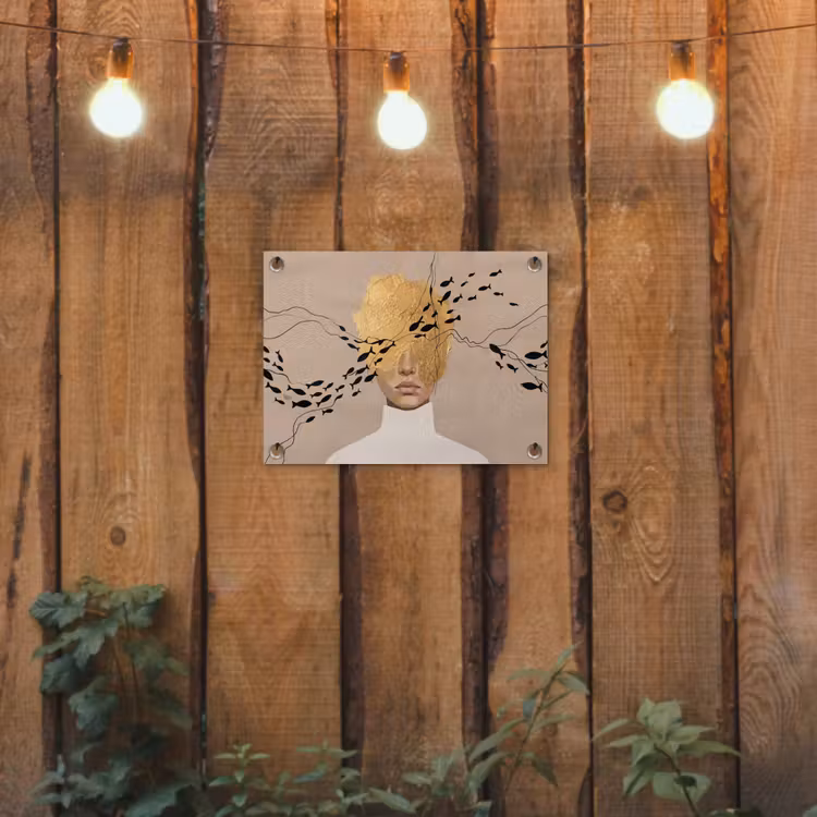 Tuinposter - Modern - Vrouw - Goud — 2