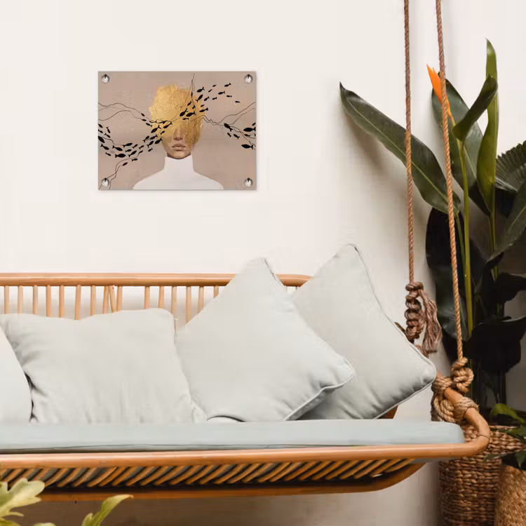 Tuinposter - Modern - Vrouw - Goud — 5