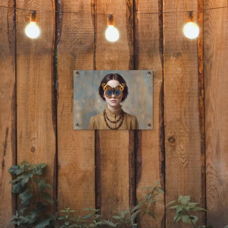 Tuinposter - Portret - Vlinder - Kleurrijk — 2