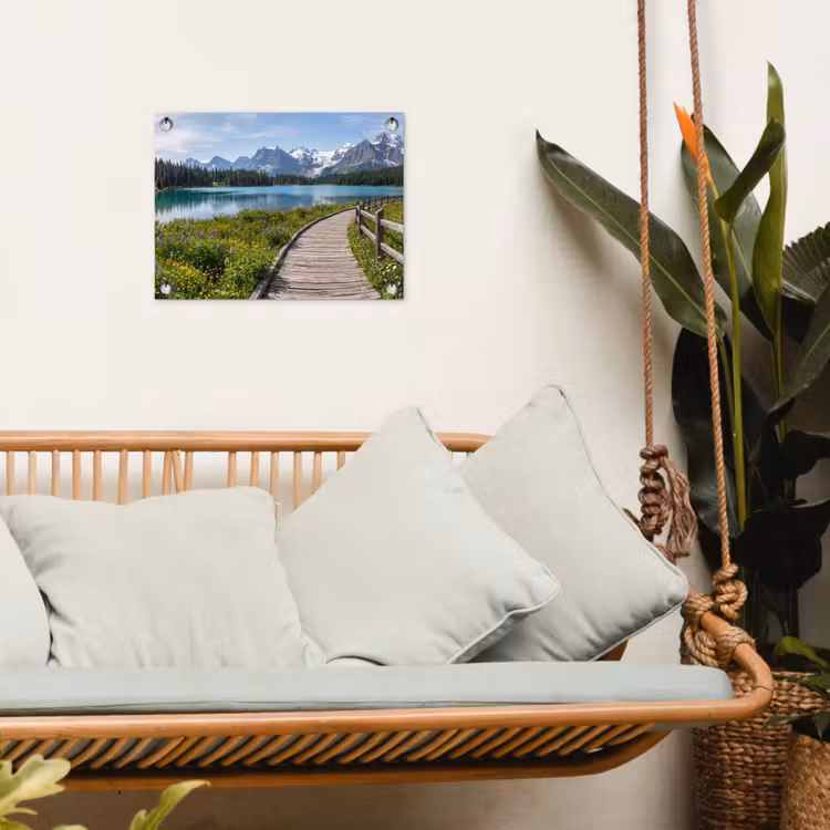 Tuinposter - Bergen - Meer - Landschap - Blauw — 5