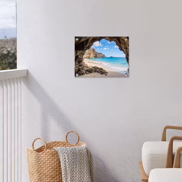 Tuinposter - Grot - Strand - Zee - Blauw — 3