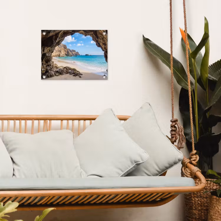 Tuinposter - Grot - Strand - Zee - Blauw — 5
