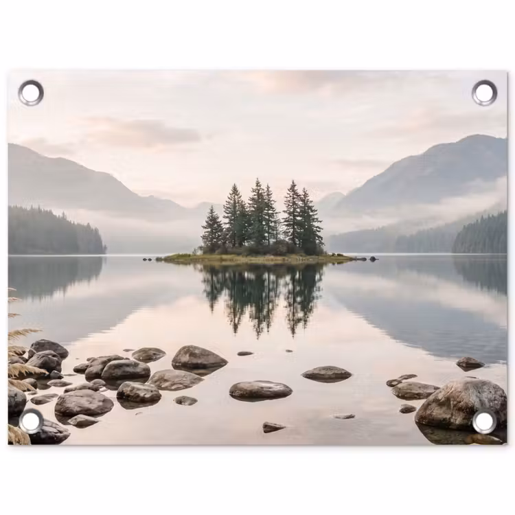 Tuinposter - Meer - Bergen - Landschap - Groen — 1