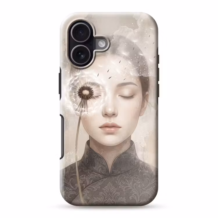 Telefoonhoesje Toughcase - Vrouw - Sereen - Grijs — 1
