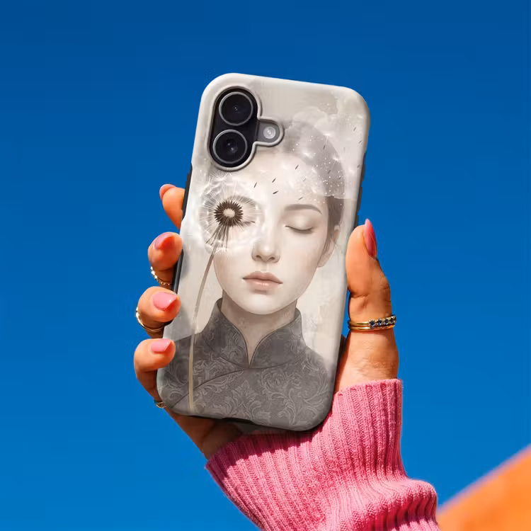 Telefoonhoesje Toughcase - Vrouw - Sereen - Grijs — 2