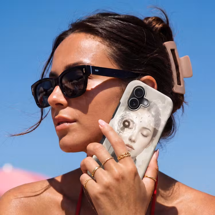Telefoonhoesje Toughcase - Vrouw - Sereen - Grijs — 6