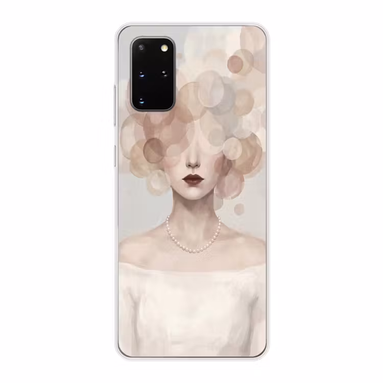 Telefoonhoesje - Vrouw - Cirkels - Beige — 1