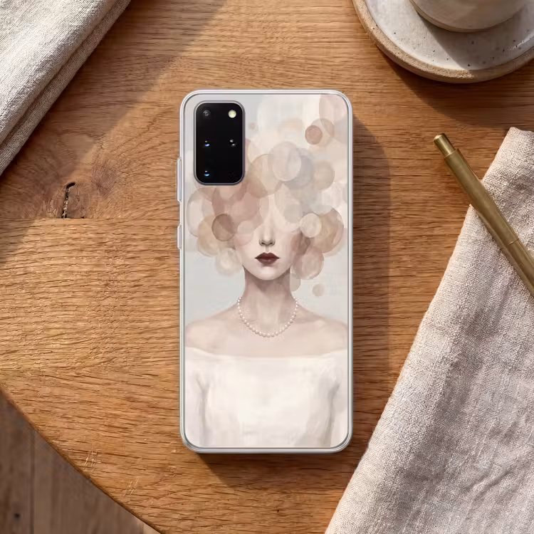 Telefoonhoesje - Vrouw - Cirkels - Beige — 2