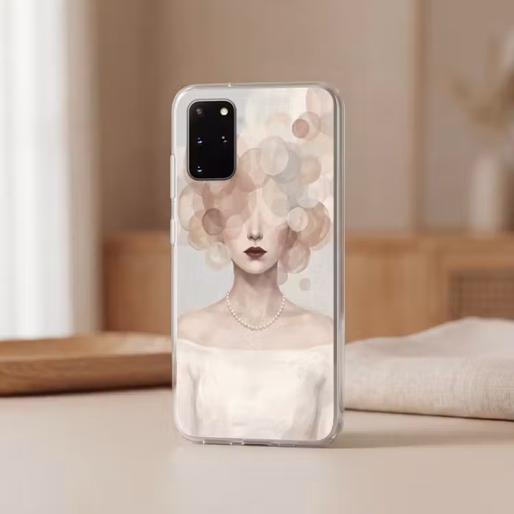 Telefoonhoesje - Vrouw - Cirkels - Beige — 3