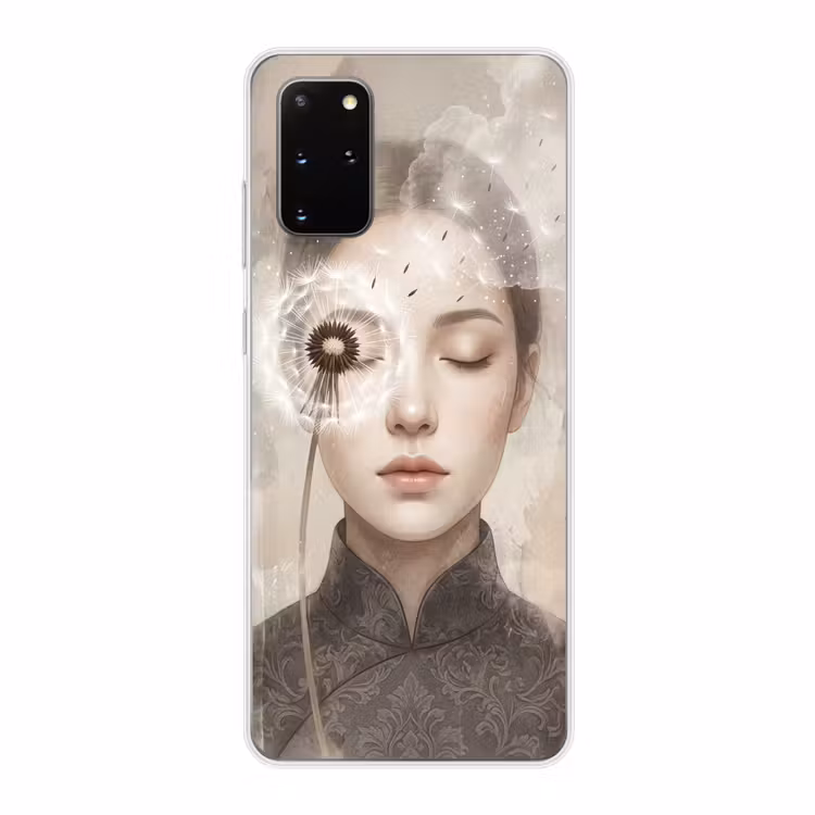 Telefoonhoesje - Vrouw - Sereen - Grijs — 1