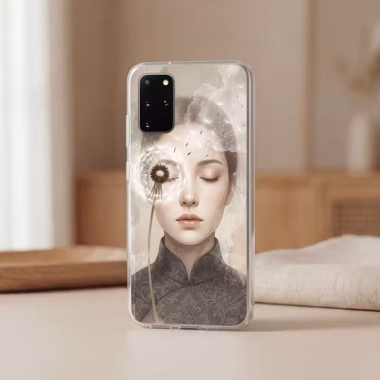 Telefoonhoesje - Vrouw - Sereen - Grijs — 3