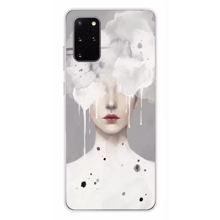 Telefoonhoesje - Vrouw - Wolk - Grijs — 4