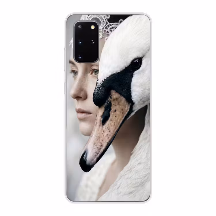 Telefoonhoesje - Vrouw - Zwaan - Wit — 1