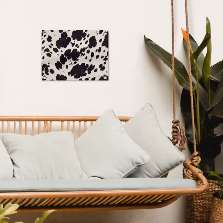 Tuinposter - Patroon - Vacht - Zwart - Wit — 5