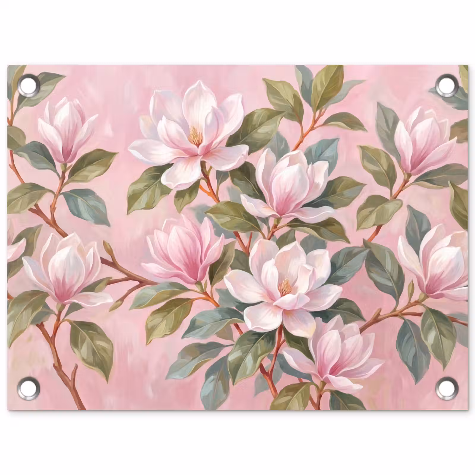 Tuinposter - Magnolia's - Patroon - Roze — 1