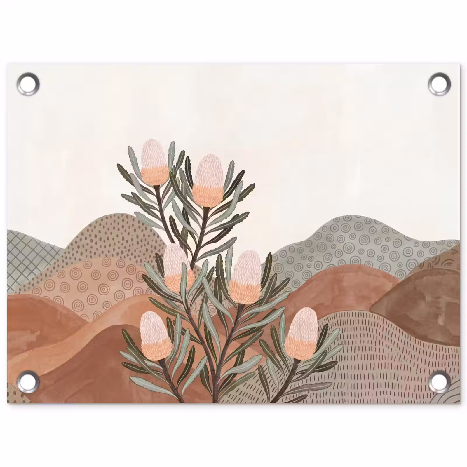 Tuinposter - Modern - Heuvels - Terracotta — 1