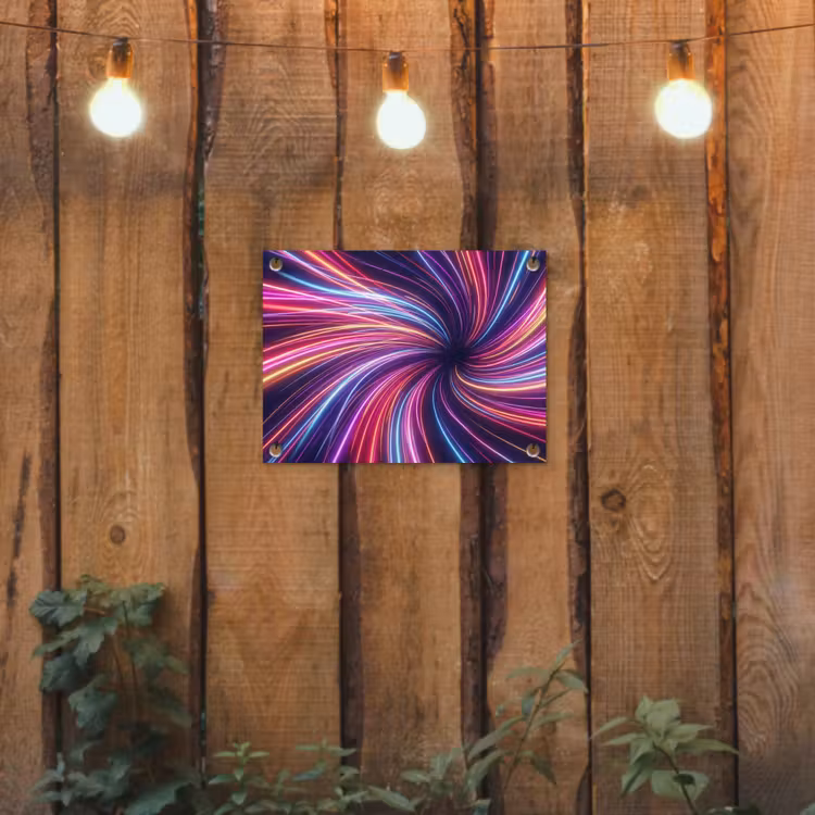 Tuinposter - Abstract - Swirl - Futuristic - Neon — 2