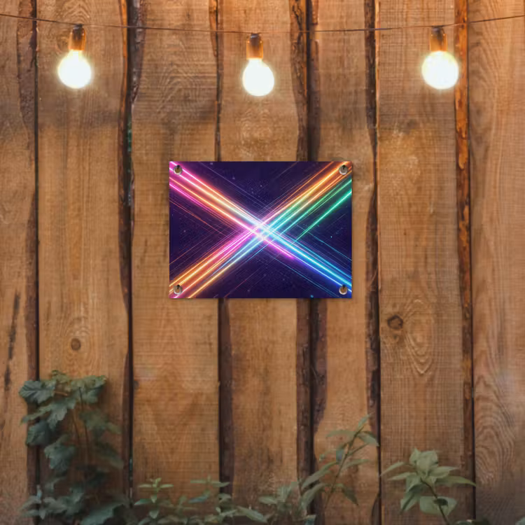 Tuinposter - Kruisen - Lasterstralen - Neon — 2