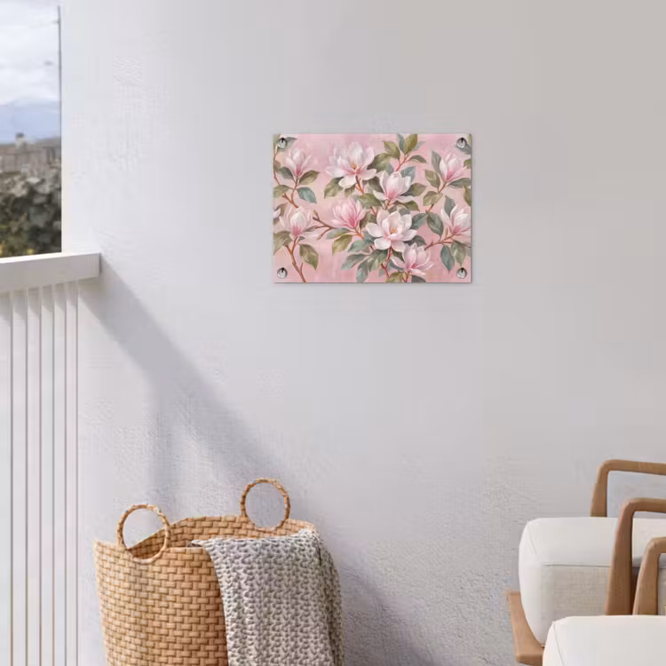Tuinposter - Magnolia's - Patroon - Roze — 3
