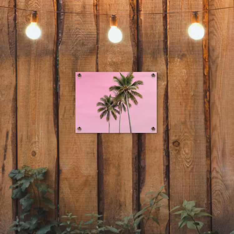 Tuinposter - Palmboom - Tropisch - Pink — 2