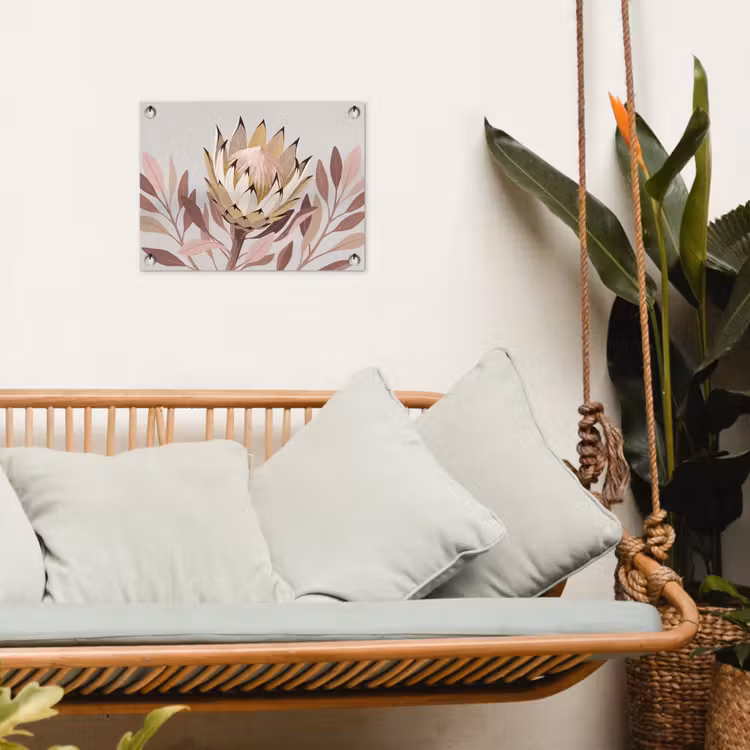 Tuinposter - Protea - Bloem - Botanisch - Beige — 5