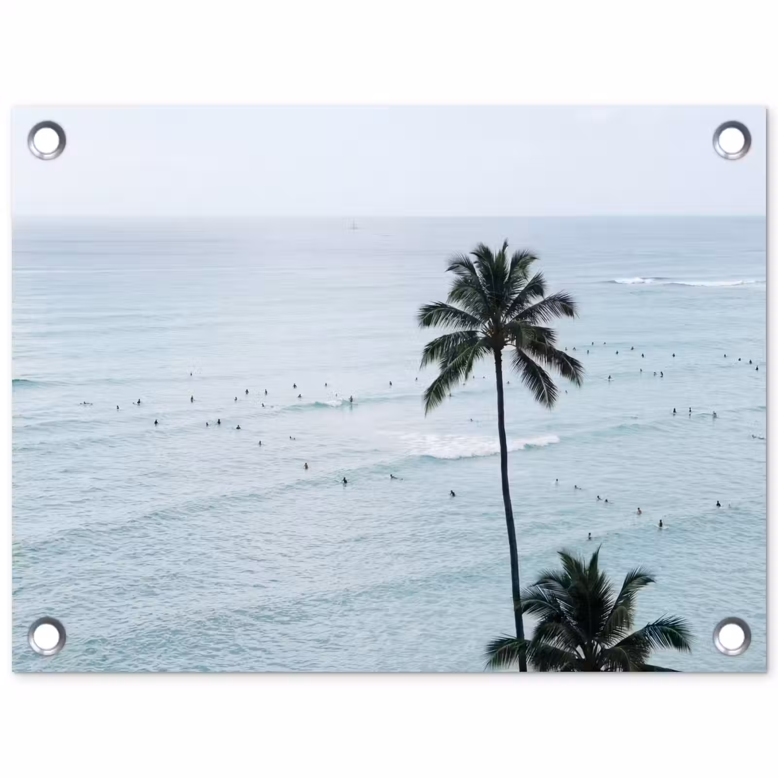 Tuinposter - Oceaan - Palmbomen - Surfers — 1