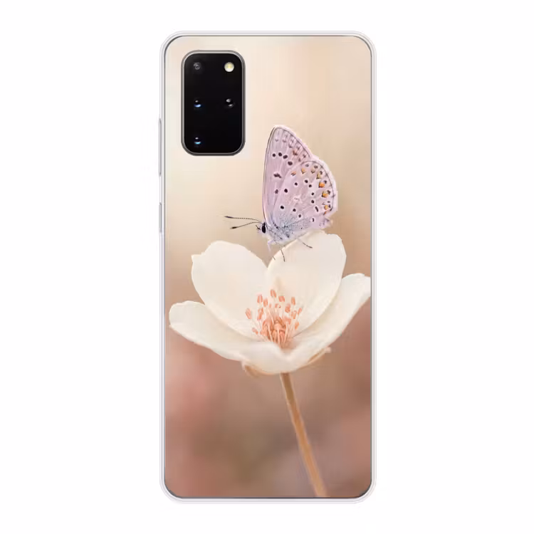 Telefoonhoesje - Vlinder - Bloem - Blauw — 1