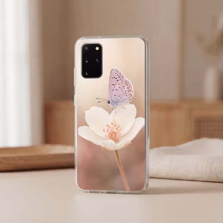 Telefoonhoesje - Vlinder - Bloem - Blauw — 3