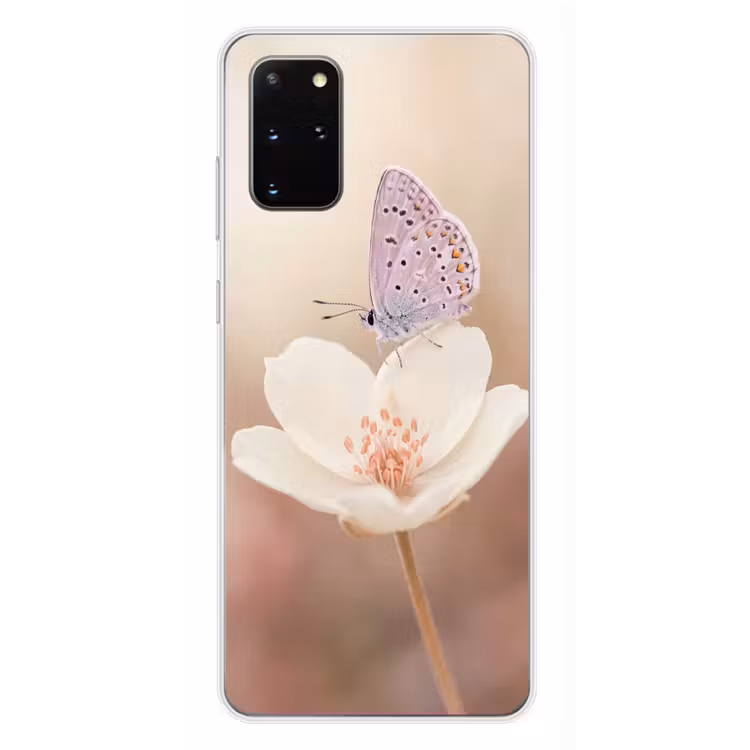 Telefoonhoesje - Vlinder - Bloem - Blauw — 4