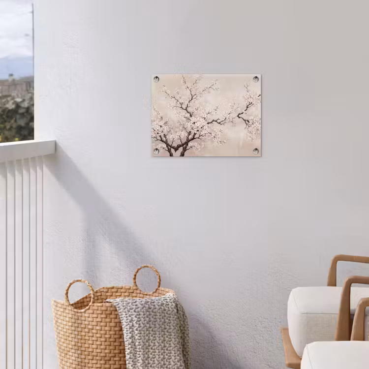 Tuinposter - Bloesem - Illustratie - Taupe — 3