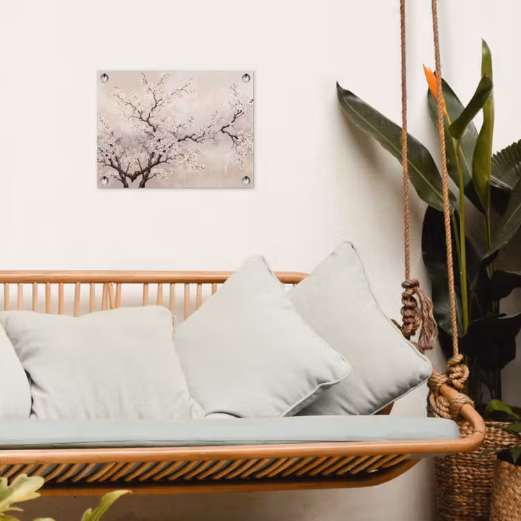 Tuinposter - Bloesem - Illustratie - Taupe — 5