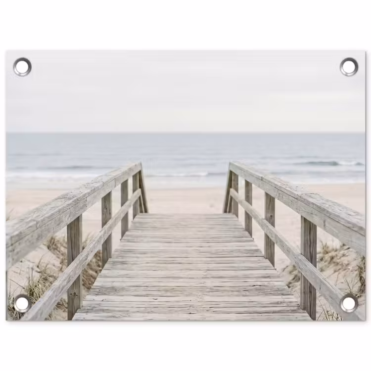 Tuinposter - Duinen - Vlonder - Oceaan — 1
