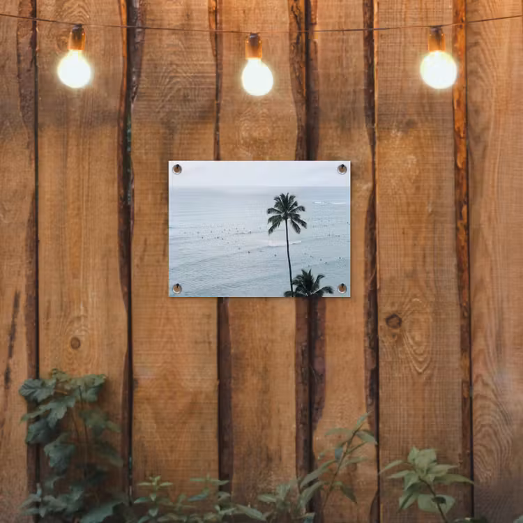 Tuinposter - Oceaan - Palmbomen - Surfers — 2
