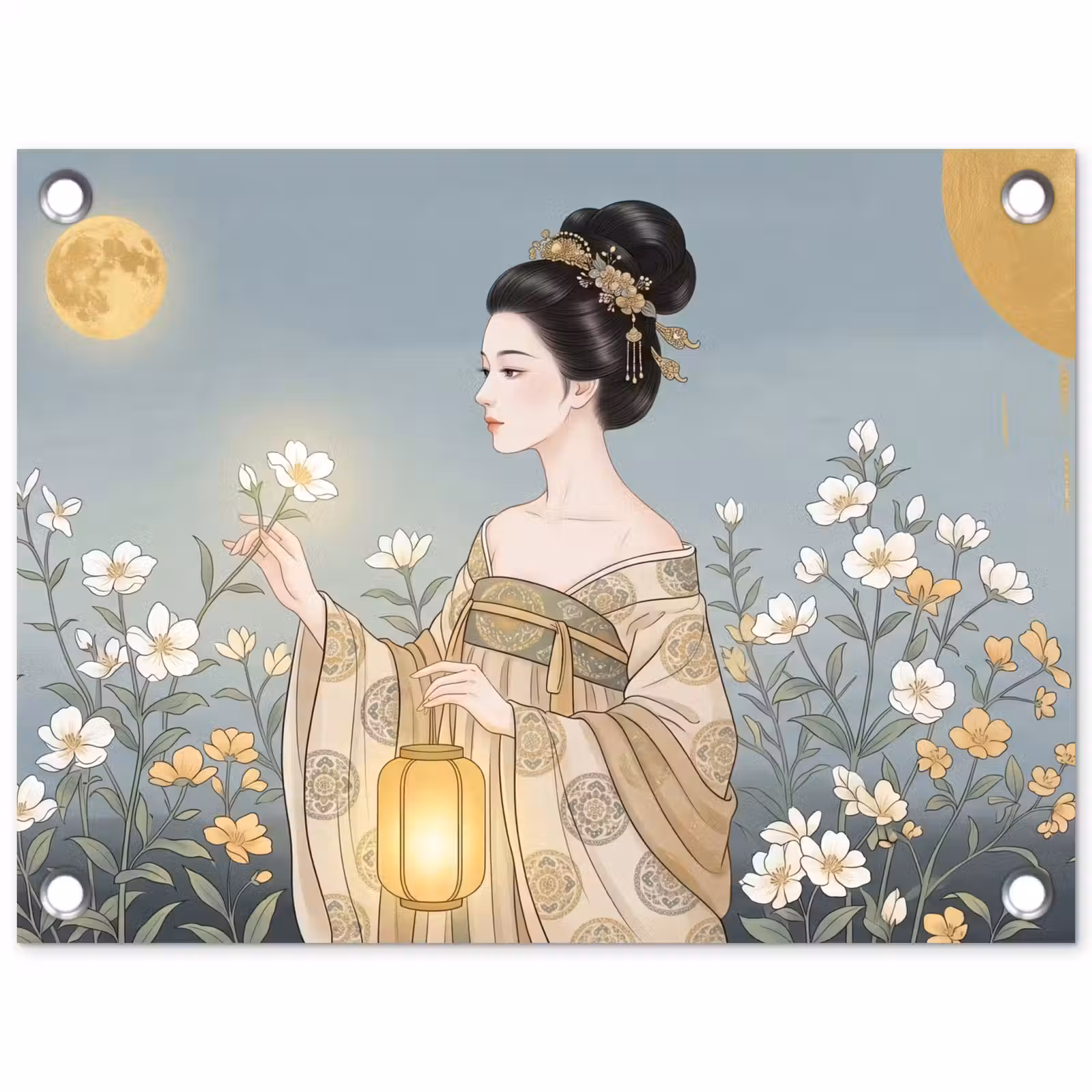 Tuinposter - Aziatisch - Vrouw - Kimono — 1