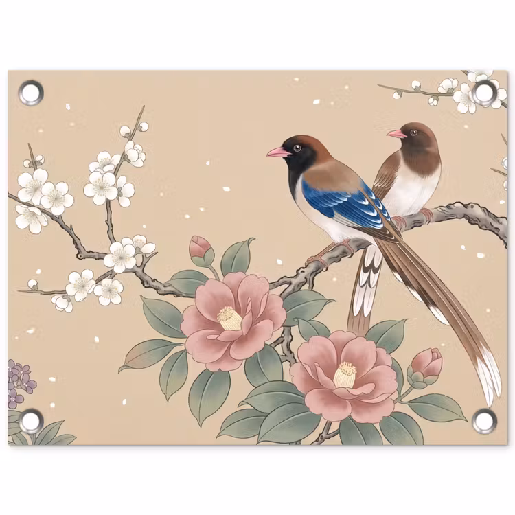 Tuinposter - Bloemen - Vogels - Bloemen — 1