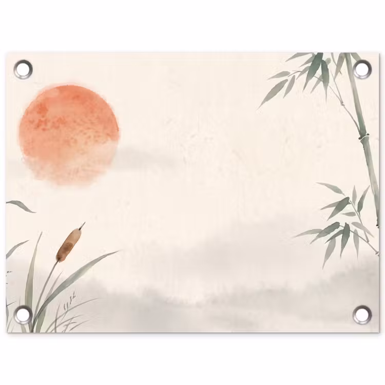 Tuinposter - Minimalistisch - Bamboe - Groen — 1