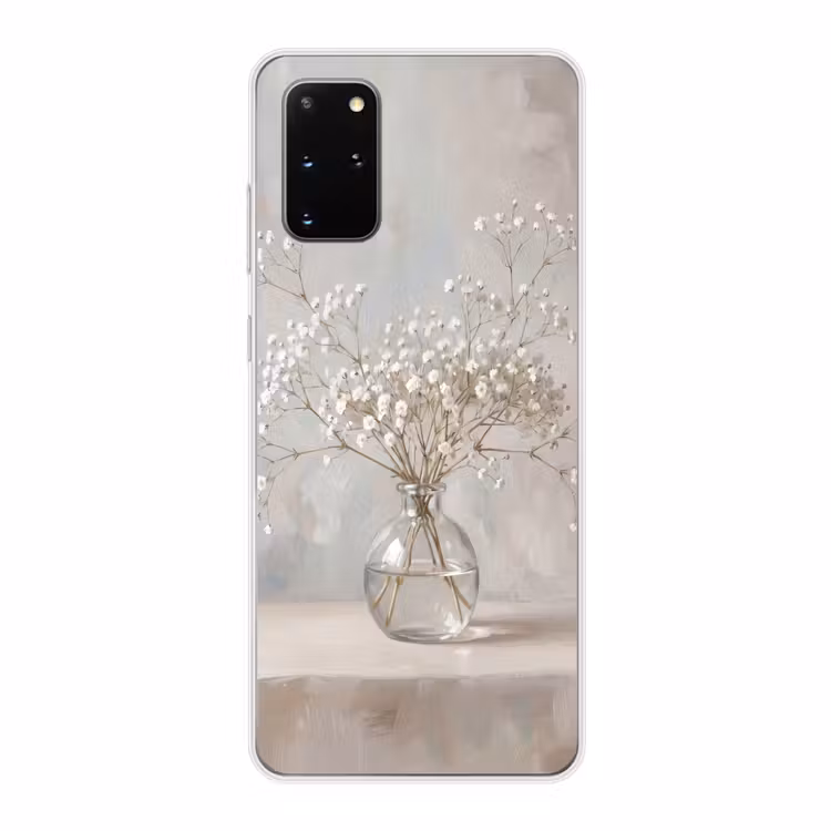 Telefoonhoesje - Vaas - Gipskruid - Wit — 1