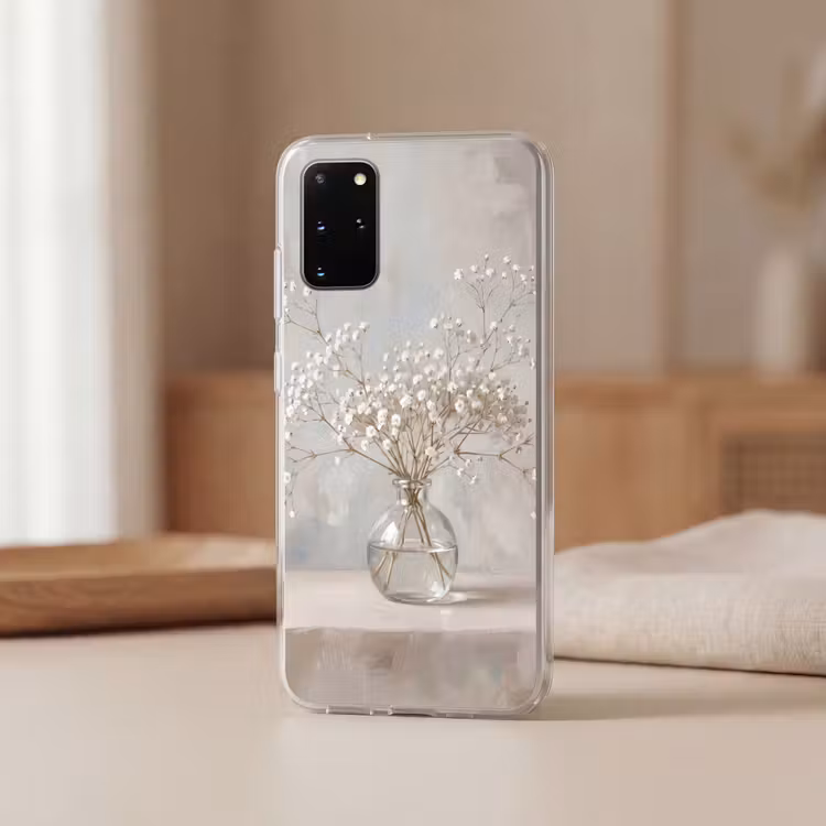 Telefoonhoesje - Vaas - Gipskruid - Wit — 3