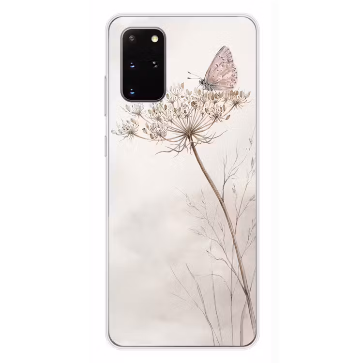 Telefoonhoesje - Vlinder - Bloem -Natuur - Beige — 4