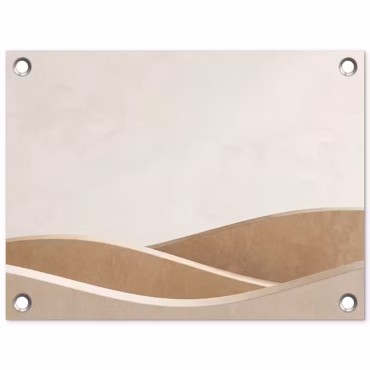 Tuinposter - Abstract - Golven - Modern - Beige — 1