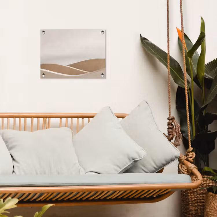 Tuinposter - Abstract - Golven - Modern - Beige — 5