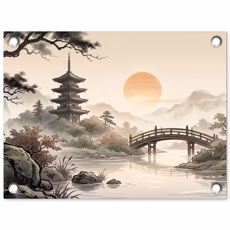 Tuinposter - Azië - Landschap - Kleurrijk — 1