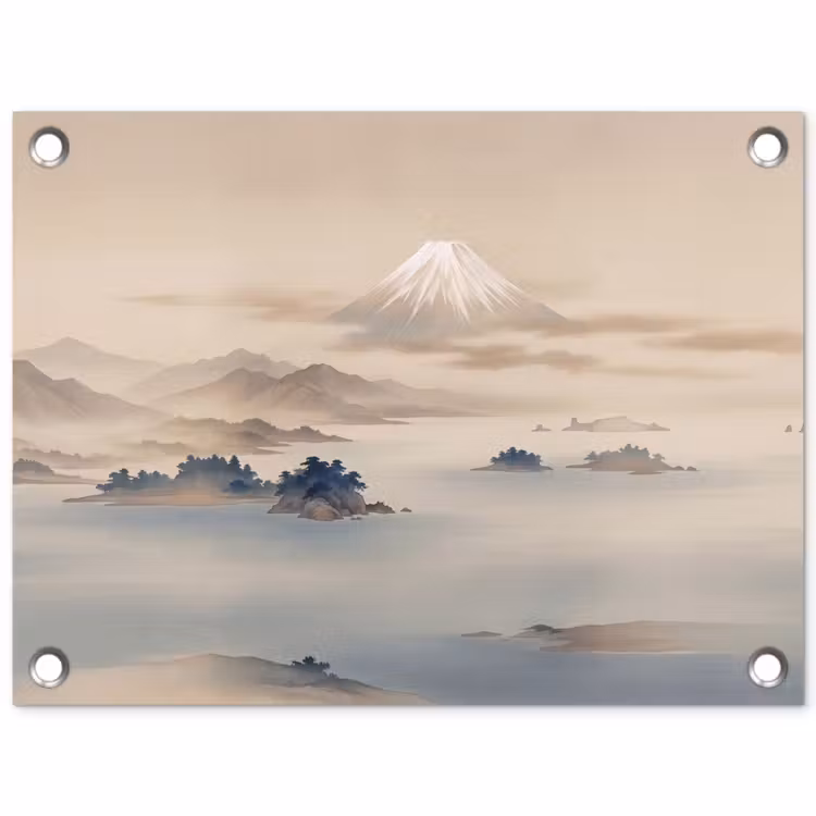 Tuinposter - Japans - Landschap - Beige — 1